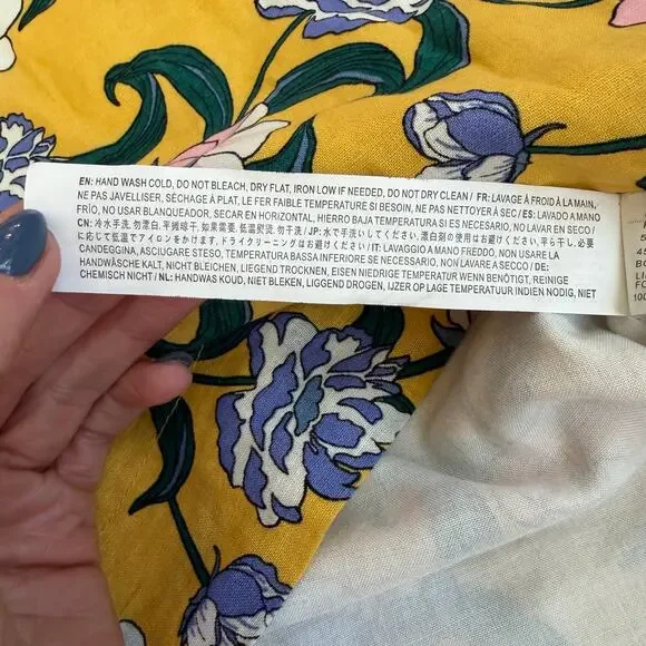 Moon River Women’s Yellow Floral Dress Size XS Short Sleeve Casual Spring - Picture 5 of 9